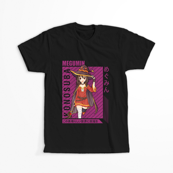 Koszulka Czarna KonoSuba: God's Blessing on This Wonderful World! / Kono Subarashii Sekai ni Shukufuku wo! - WYBIERZ KOLOR KOSZULKI I FASON