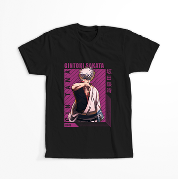 Koszulka Czarna Gintama WYBIERZ KOLOR KOSZULKI I FASON