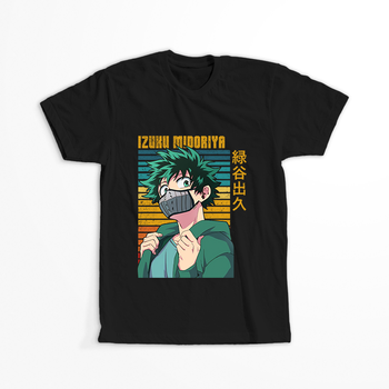 Koszulka Czarna My Hero Academia / Akademia bohaterów - WYBIERZ KOLOR KOSZULKI I FASON