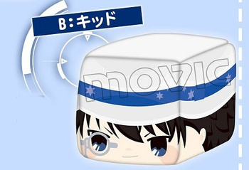 "Detective Conan" Face Cube Plush B Conan