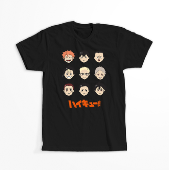 Koszulka Czarna - Haikyuu!! - WYBIERZ KOLOR KOSZULKI I FASON