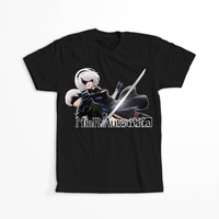Koszulka Czarna - NIER Automata - WYBIERZ KOLOR KOSZULKI I FASON