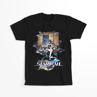 Koszulka  Czarna - Honkai Star Rail  - Ruan Mei WYBIERZ KOLOR KOSZULKI I FASON