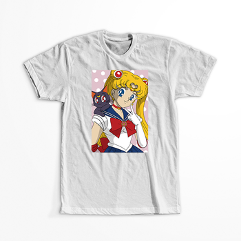 Koszulka Biała - Czarodziejka z księżyca / Sailor Moon - WYBIERZ KOLOR KOSZULKI I FASON