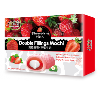 Mochi Double Filling Strawberry milk  180g