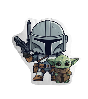 Poduszka Chibi Mandalorian -  Boba Fett